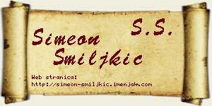 Simeon Smiljkić vizit kartica